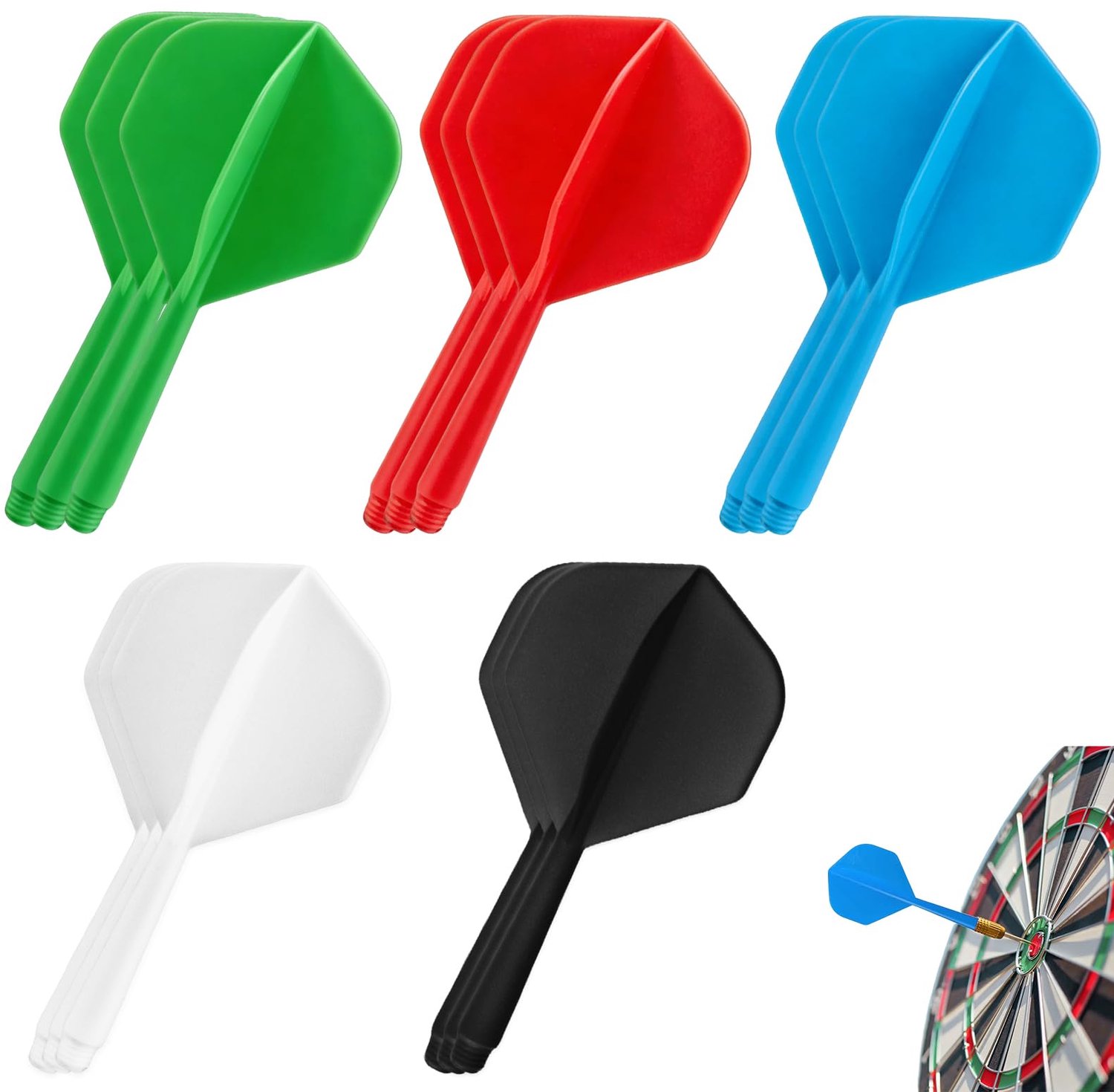 Set van 15 Stuks Dart Flights met Schachten
