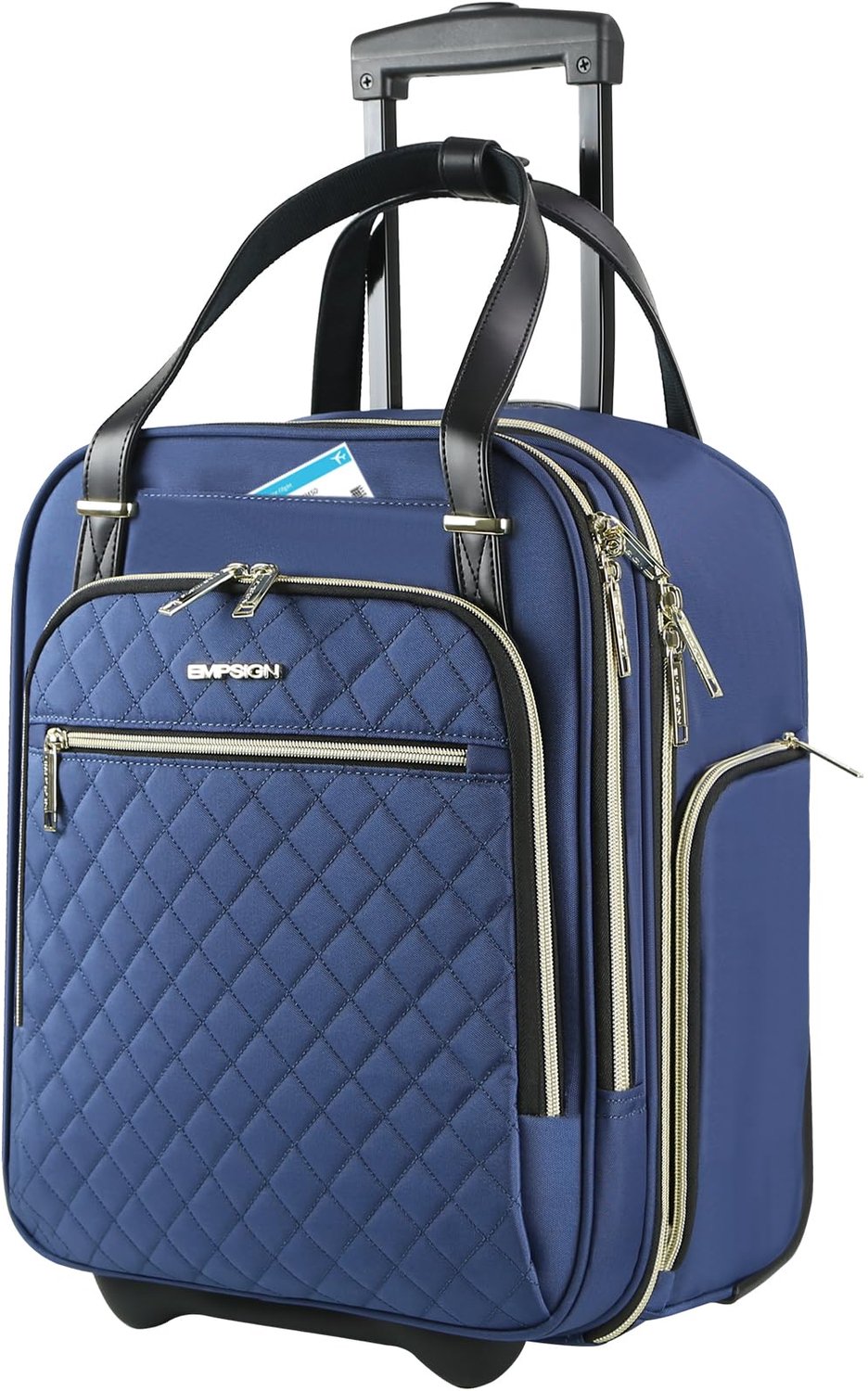 Multifunctionele Handbagage Onderstoel 16" Bag met Wielen - Mist Blauw