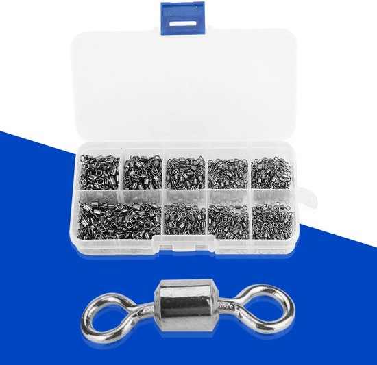 Vissen Wartels - Hoge Sterkte Roestvrij Staal - 210 stuks - Rolling Connector - Visgerei Kit - Geschikt voor Hengelaars - Compact — afbeelding 3