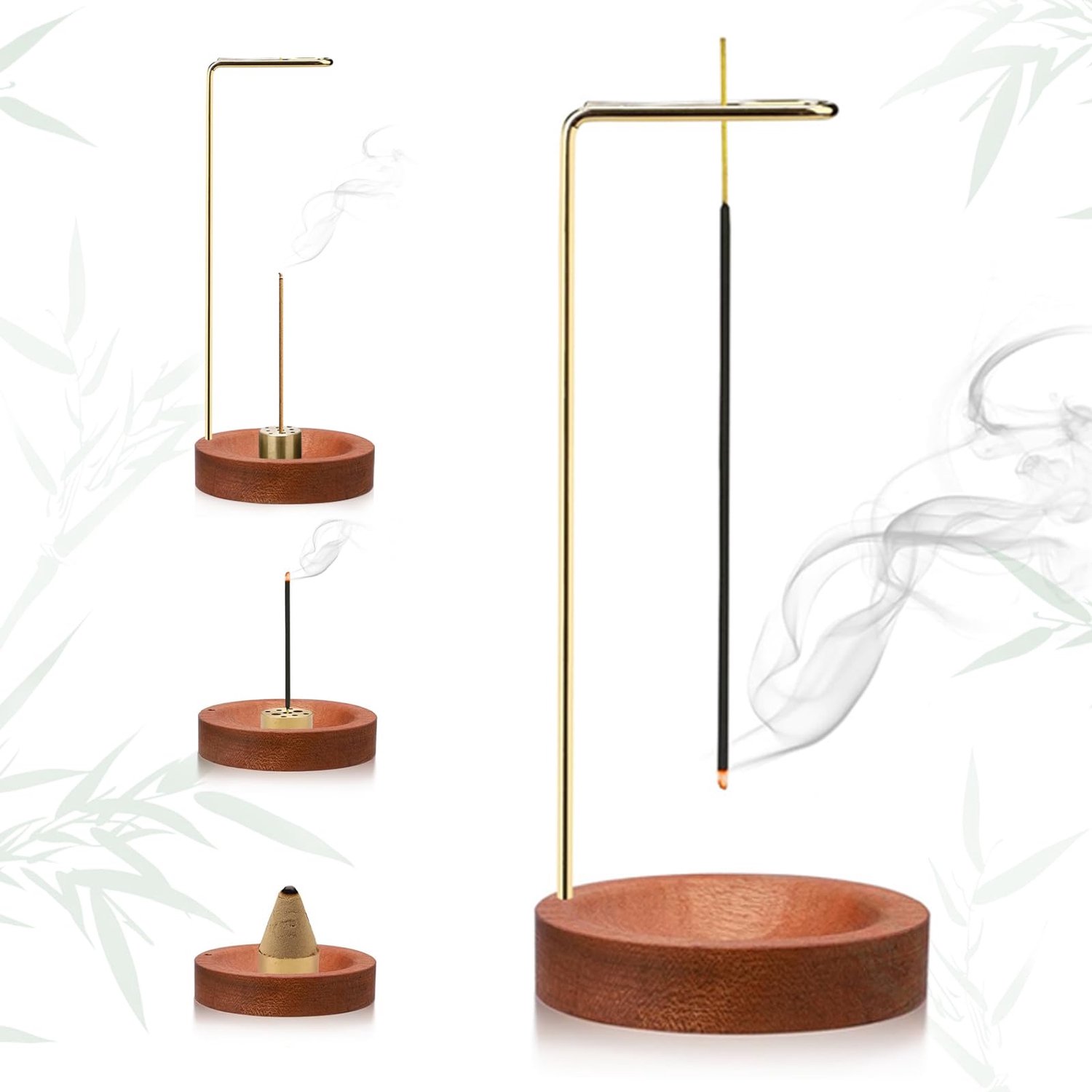 2-in-1 Incense Stick Houder van Hout