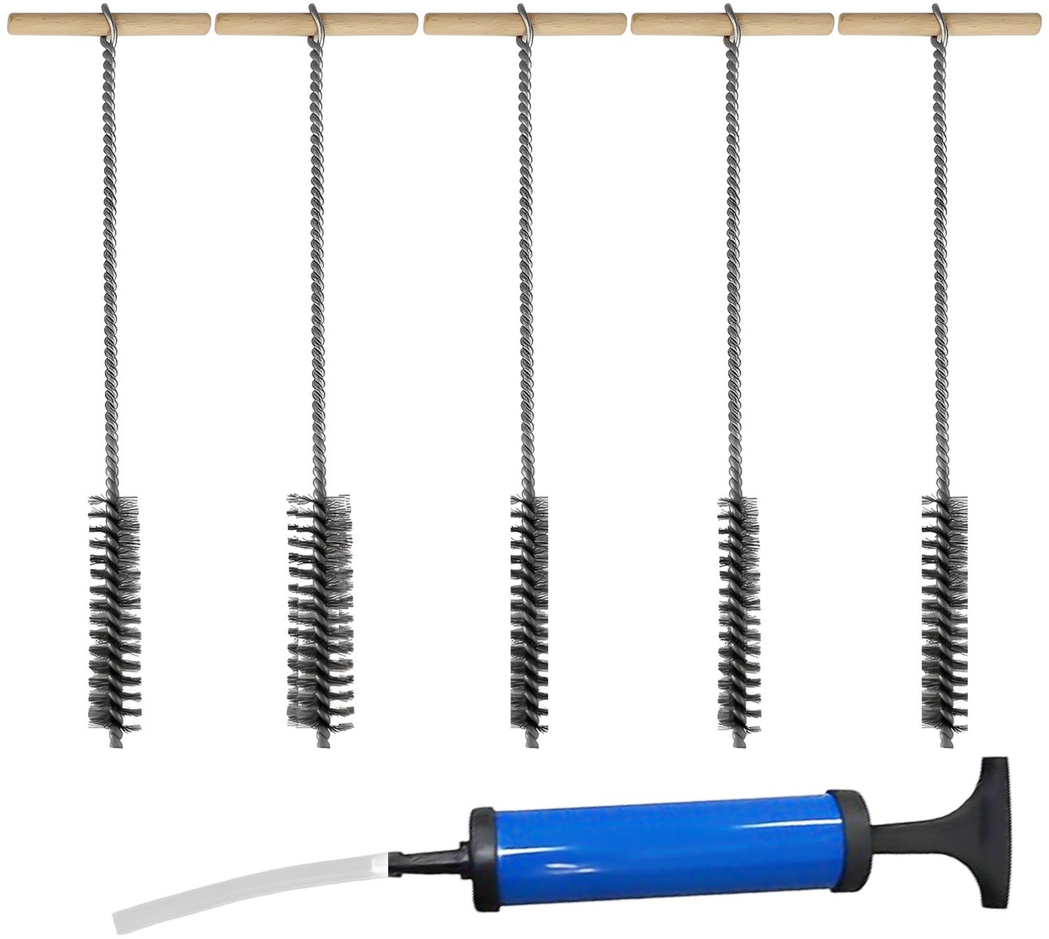Set van 5 Boorgatborstels voor Grondige Reiniging
