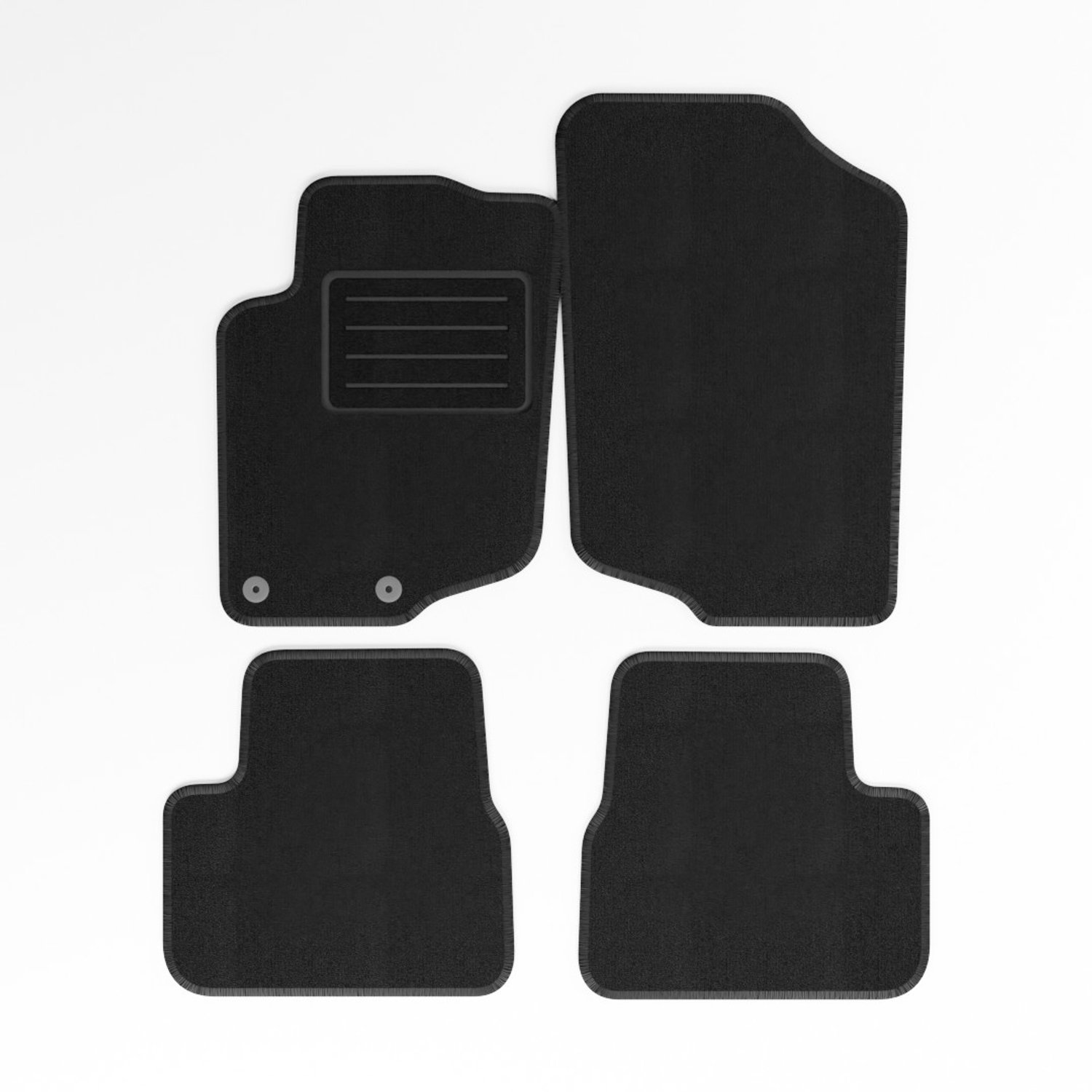 Mats4all | Naaldvilt automatten passend voor Peugeot 207 2006-2014 | Antislip | Met versterking | 4-delig | Automatten | Mattenset