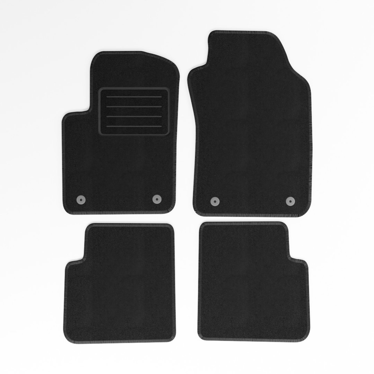 Mats4all | Naaldvilt automatten passend voor Fiat 500 Duallogic 2013-2020 | Antislip | Met versterking | 4-delig | Automatten | Mattenset