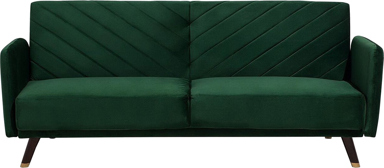 Beliani SENJA - Slaapbank 3-zits - Smaragdgroen - Polyester