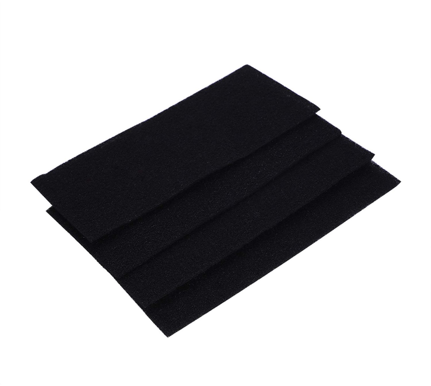 Koolstofsponsfilters 4 Vervangende Filters - Geactiveerde Koolstof - Luchtreiniger - Schuimfilter - Geurverwijdering - 24,3 x 10,5 cm - Luchtfilter