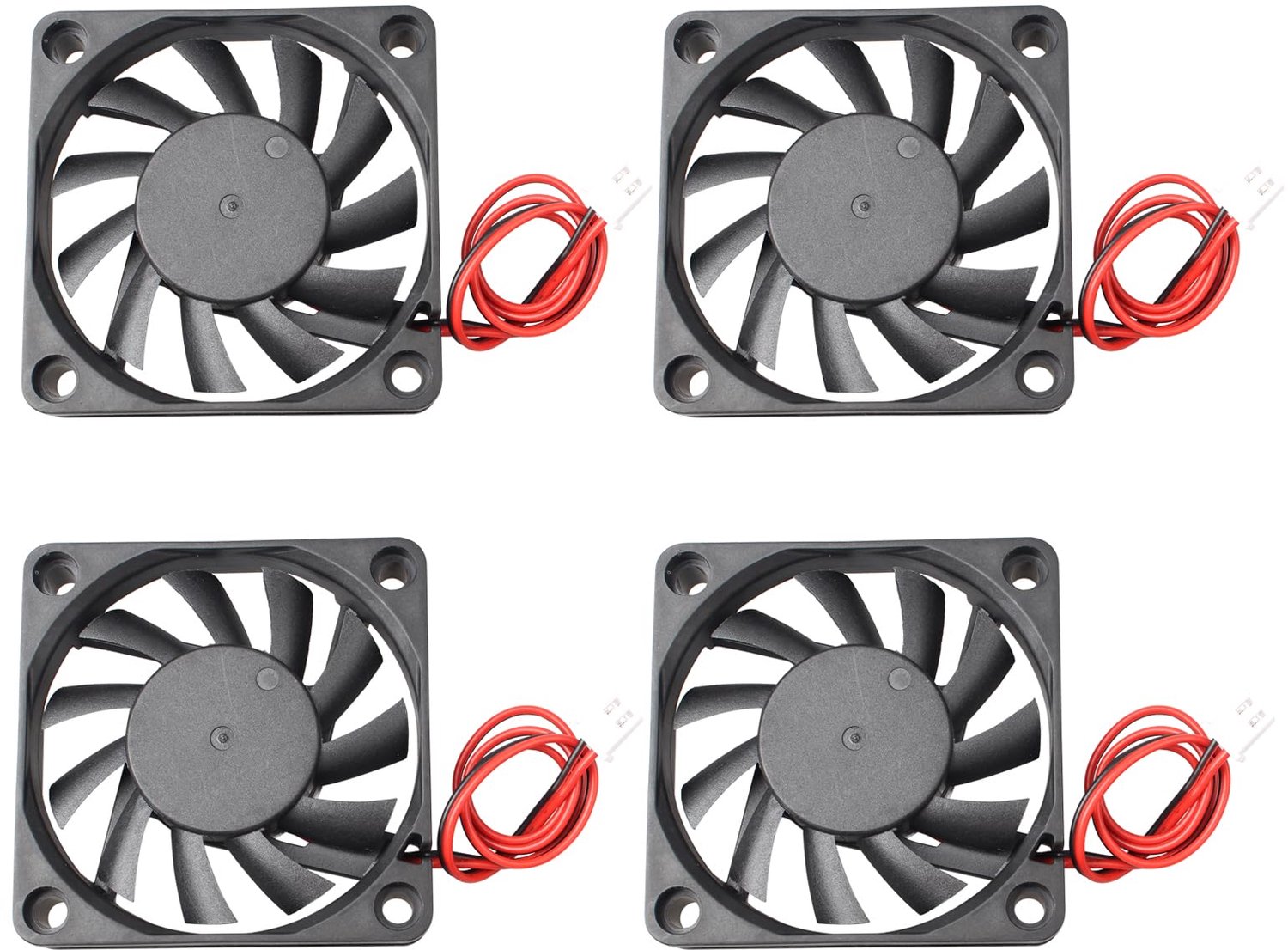 4pcs 6010 DC 24V Stille Koelventilator - 60x60x10mm voor Computer en 3D Printer