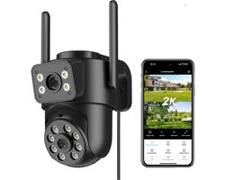 Bewakingscamera met Dubbele Lens en 2-weg Audio