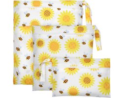 Natte Tas - Herbruikbare Waterdichte Tas - 3 Stuks - Lichtgewicht TPU - Handvat met Kliksluiting - Opvouwbaar voor Gemak - Wetbag