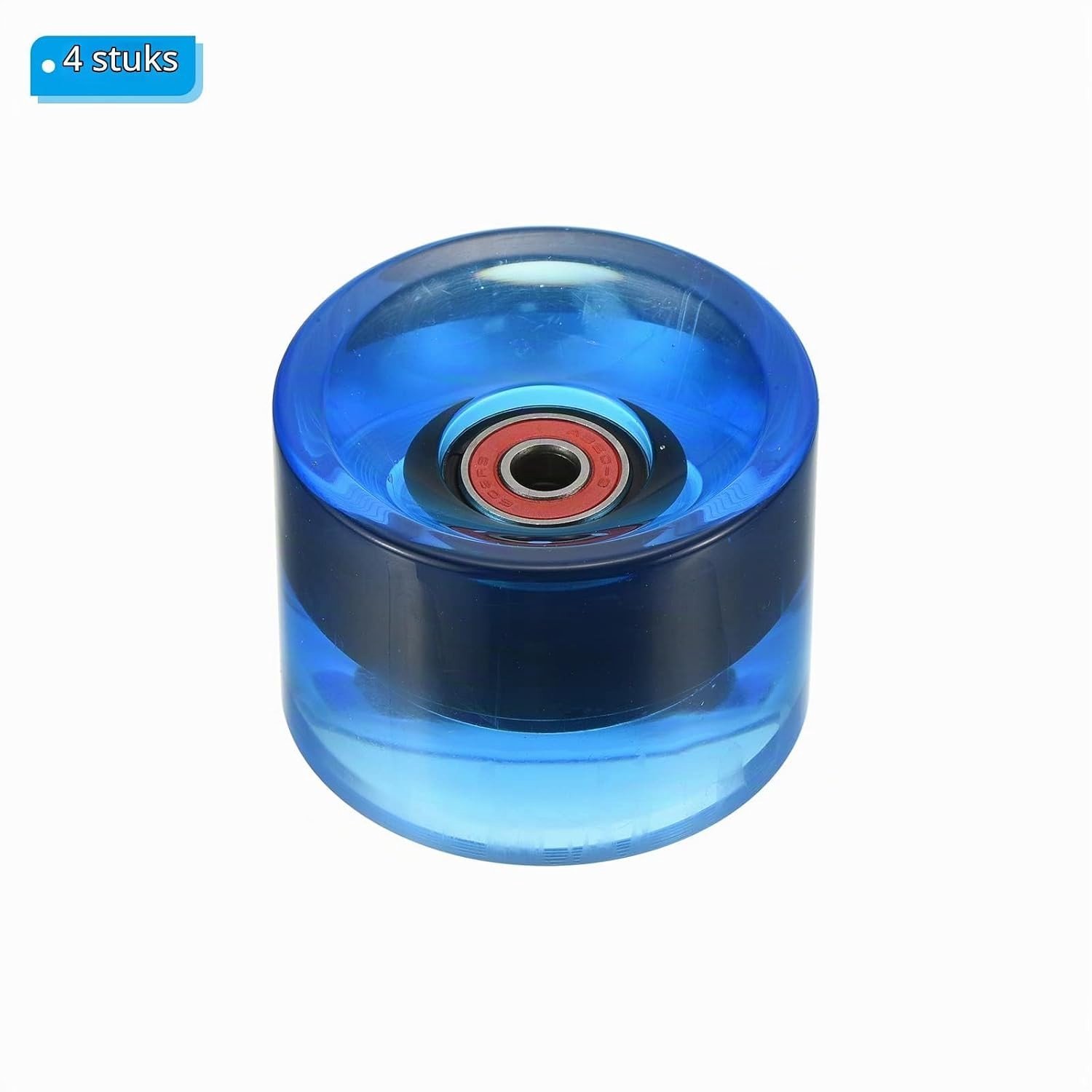 70mm 78A Longboard Wielen met Rode ABEC-9 Lagers 4 Stuks Zachte Cruiser Wielen voor Skateboards PU Skateboard Wielen in Helderblauw