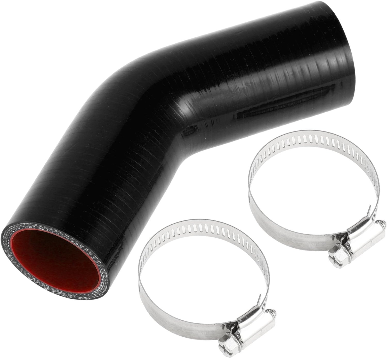 Universele Koelslang - Siliconen Slang 40 mm - Bestand tegen Hoge Temperatuur - Zwart Rood - Meerlaags Weefsel - Voor Auto's en Motoren -...