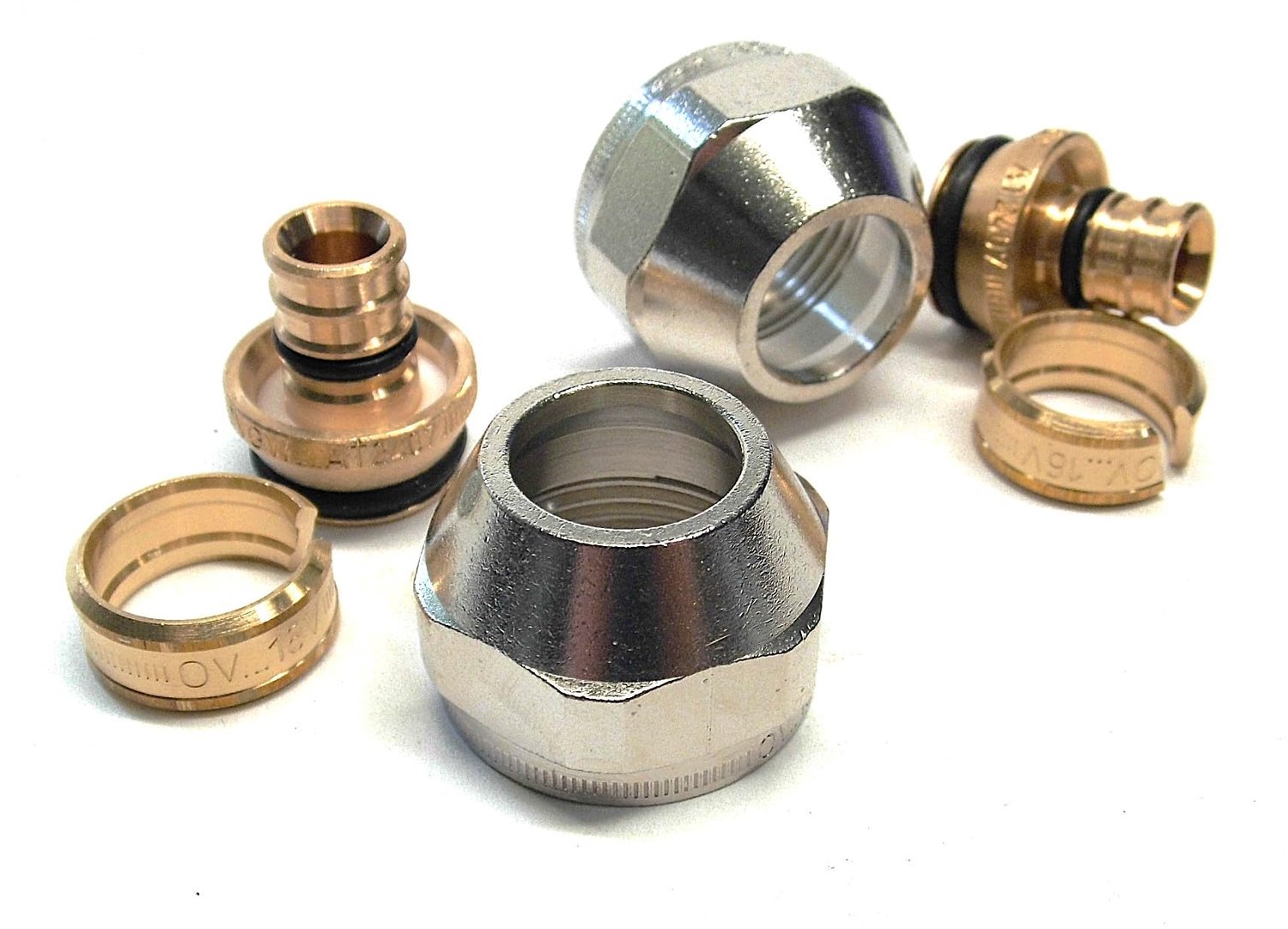 Klemring Schroefverbinding Set van 2 16 x 2 mm voor Kunststof Buizen