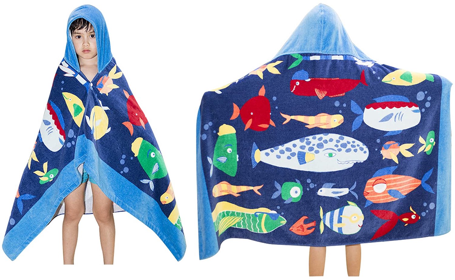 Kinder Badhanddoek met Capuchon - Zacht & Absorberend 100% Katoen 75x127cm