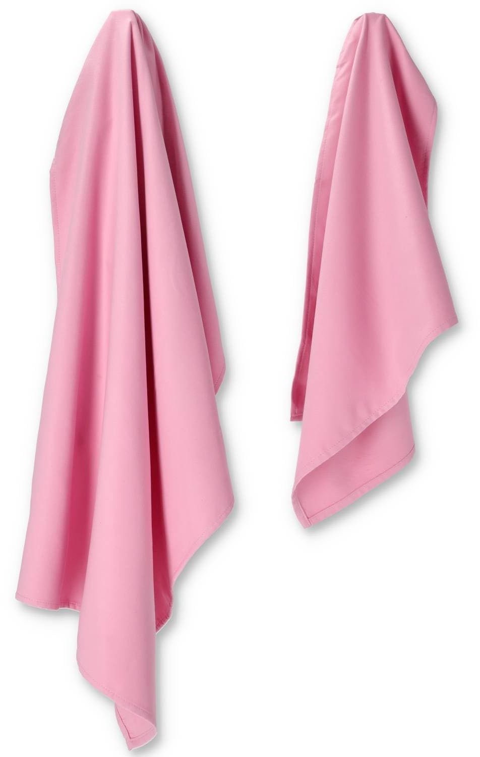 Set Microvezel Handdoeken - Lichtgewicht en Sneldrogend - Roze