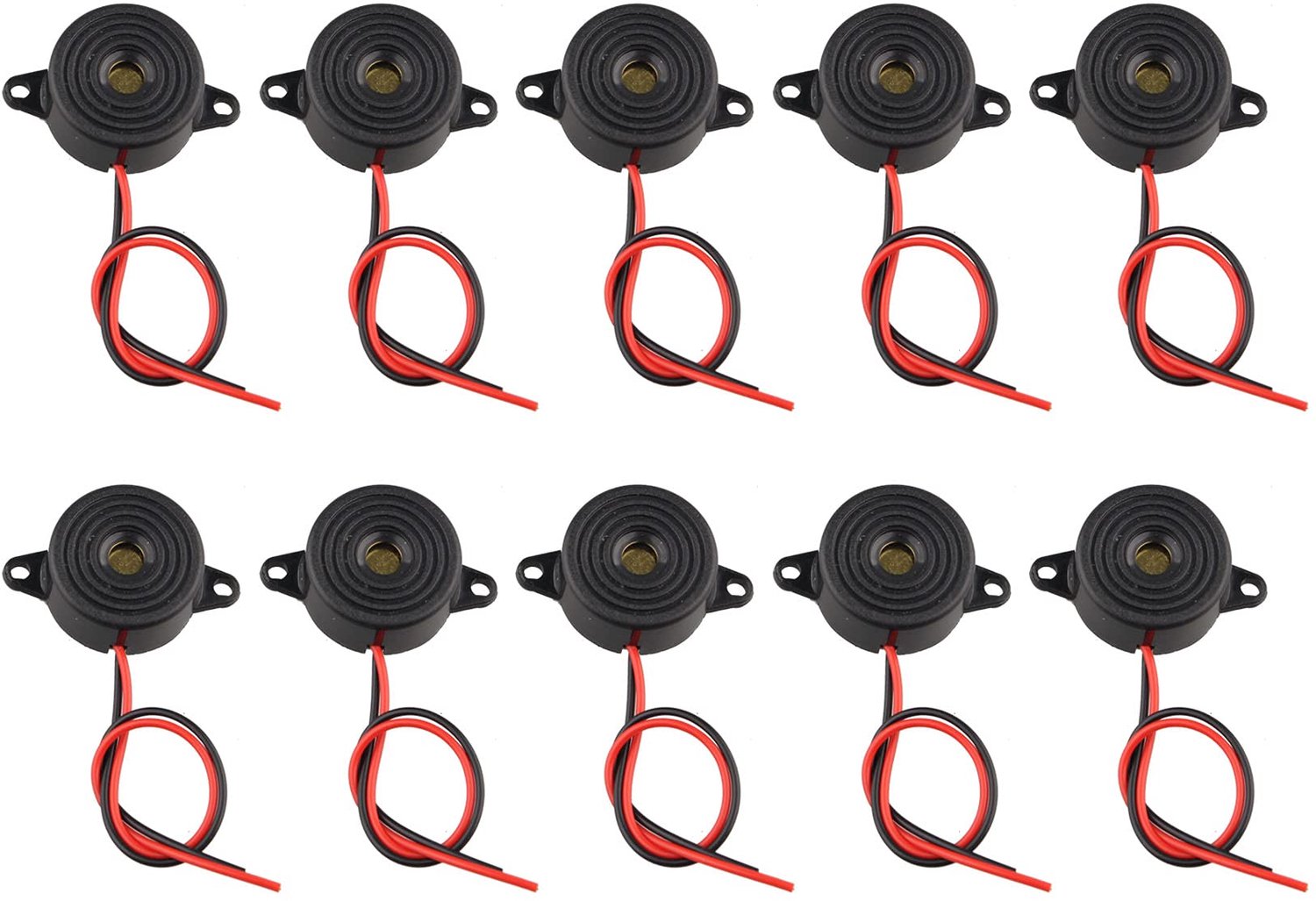 Set van 10 Piezo Elektronische Buzzers 12V