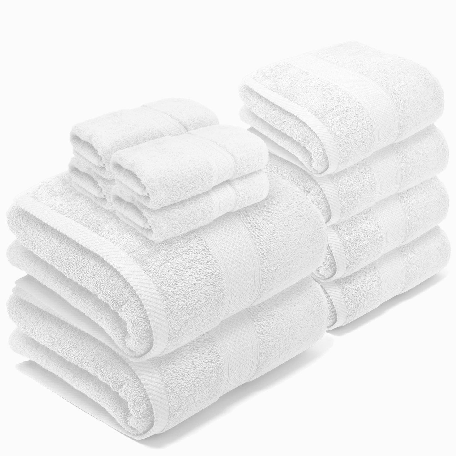 Compleet Badhanddoek Set - 100% Premium Katoen, 10 Stuks