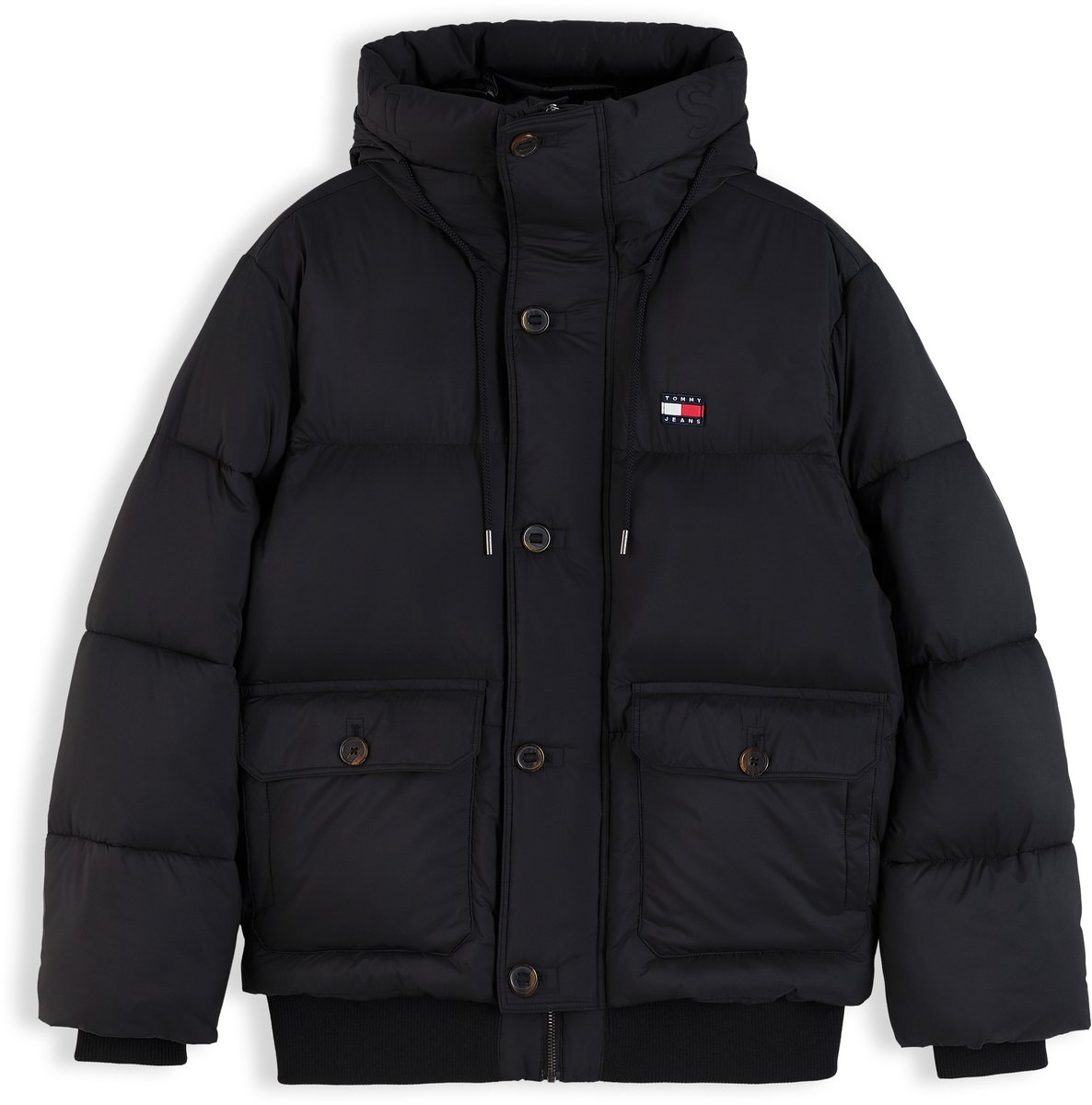 Tommy Jeans Jas Tjm Workwear Hooded Dm0dm23506 Mannen Zwart