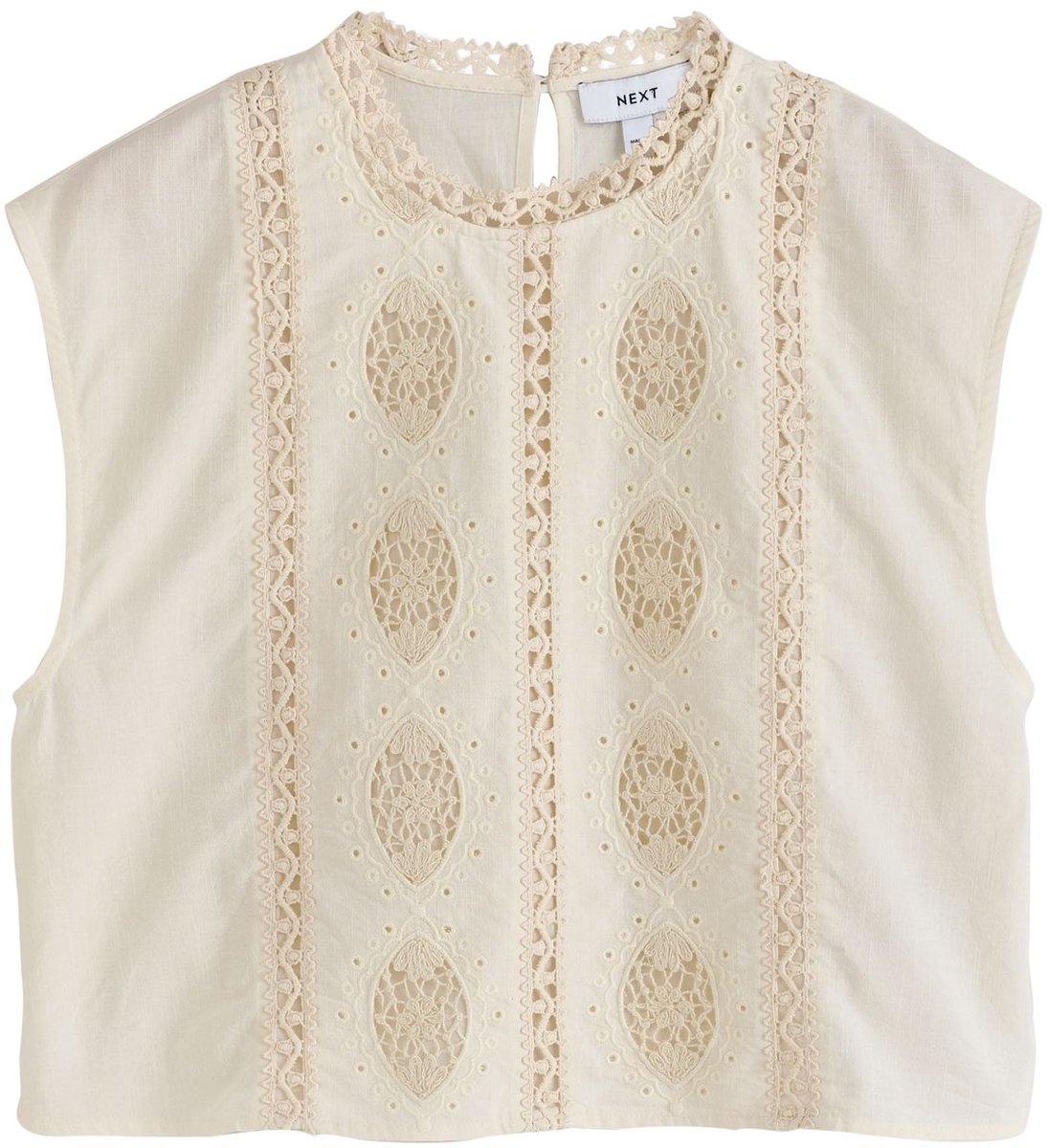 Next - Dames - Top met schelpenprint - Crème