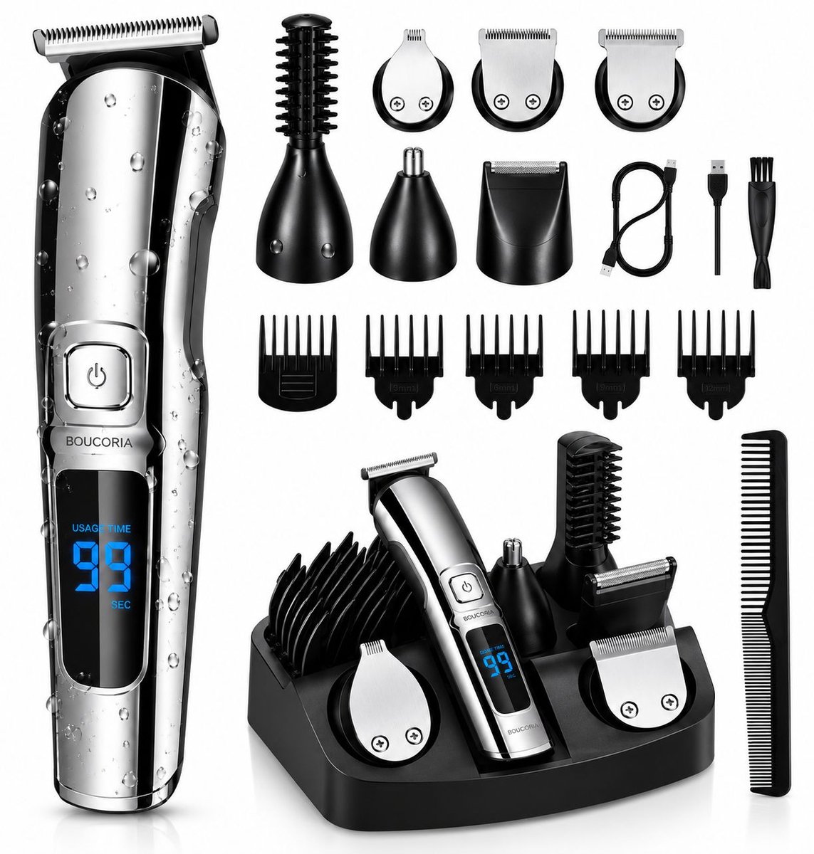 Goodcare 6-in-1 Baardtrimmer voor Mannen – Multigroomer – Bodygroomer, Neustrimmer & Haartrimmer – Baard, Lichaam & Haar