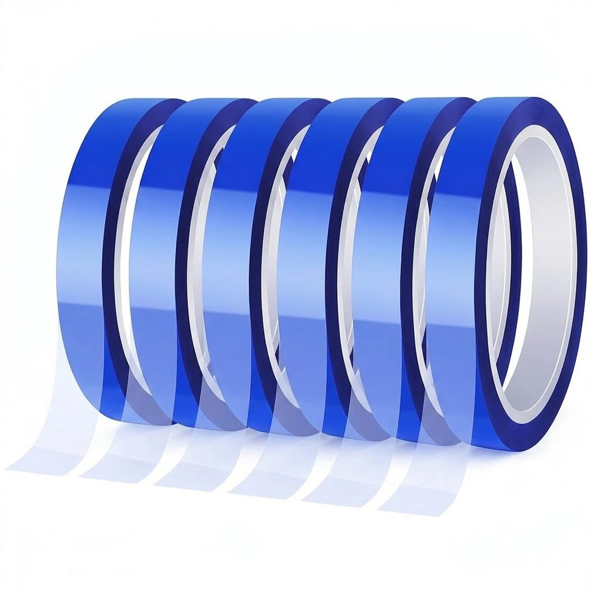 Hittebestendige tape voor sublimatie, 6 rollen van 10 mm x 33 m, ideaal voor circuitborden en 3D-printen