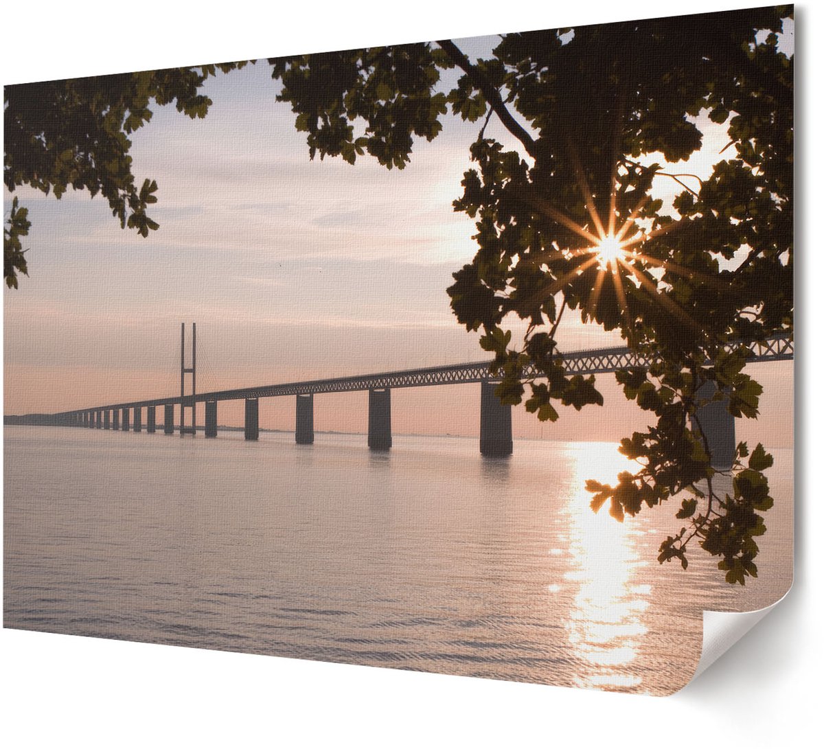 Coloray Polycanvas Wandposter - New York Illustratie, Poster - A4 - Rood Patroon - Rechthoek - Canvasposter - Woonkamer, Slaapkamer, Kantoor - Modern