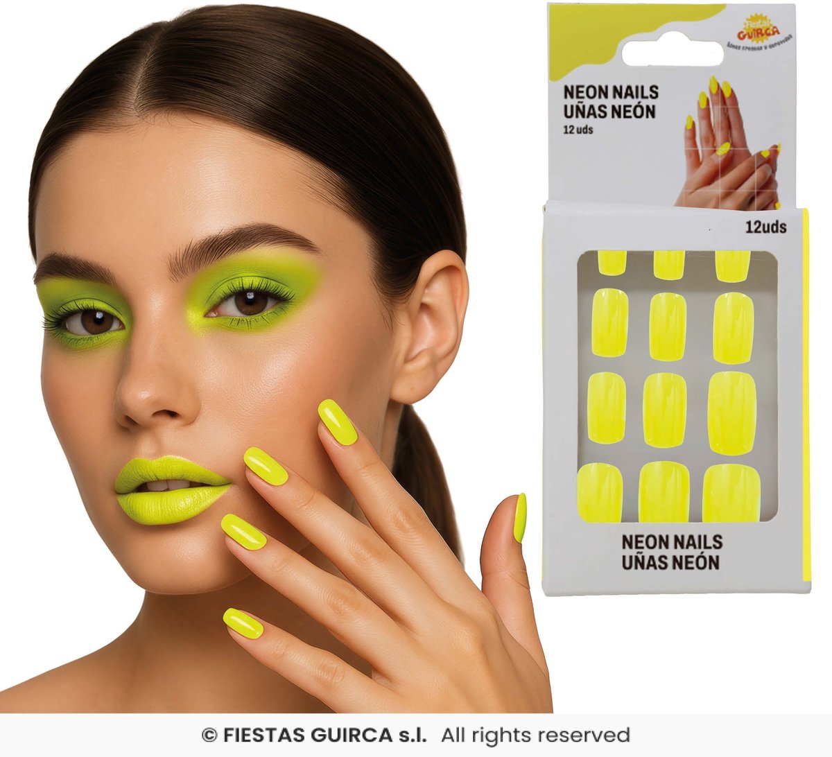 Neon Kunstnagels Geel