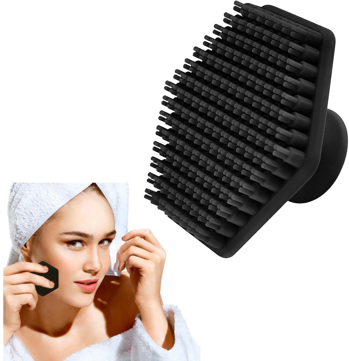 Siliconen Gezichtsreinigingsborstel - Gezichtsreiniging en Exfoliatie - Zachte Siliconen Borstels - Antislip Handgreep - Compact en Draagbaar - 6,7 x 6,7 x 3 cm - 1 Stuk