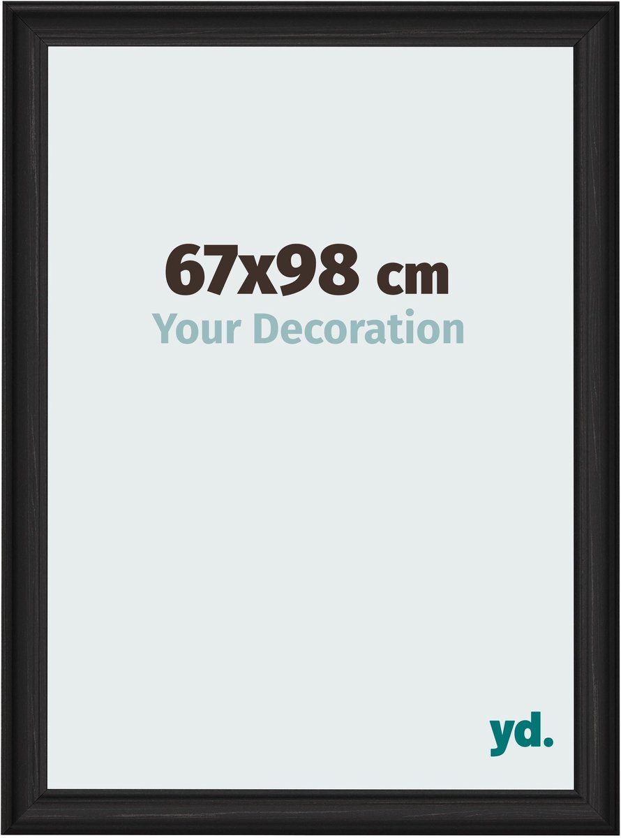 yd. Your Decoration - Fotolijst 67x98 cm - MDF - Zwart Houtnerf - Lazio