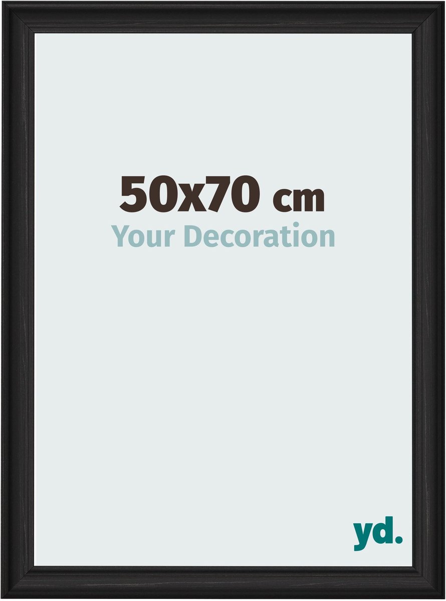 yd. Your Decoration - Fotolijst 50x70 cm - MDF - Zwart Houtnerf - Lazio