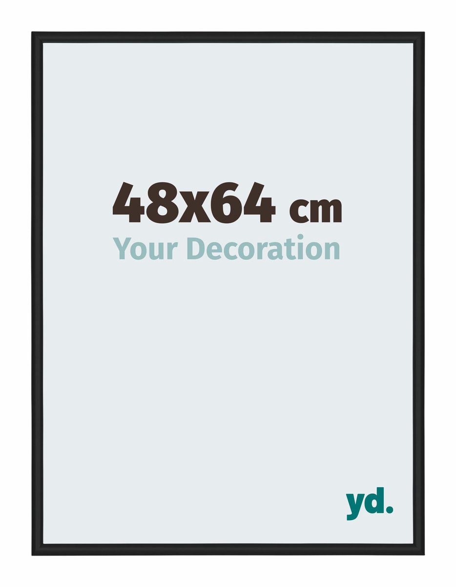 yd. Your Decoration - Fotolijst 48x64 cm - Aluminium - Zwart Hoogglans - Miami