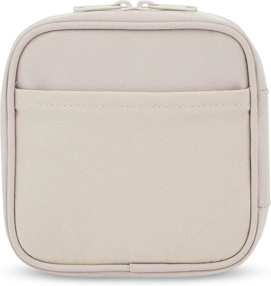 Kabeltas Organizer - Tech Case - Reizen en Opslag - Gemaakt van Gerecycled Materiaal - 14 x 14 cm - Beige — afbeelding 5