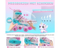 OLYSPM Rolschaatsen voor Kinderen met 8 Lichtgevende Wielen,4 Maten Verstelbare Rolschaatsen voor - ShopVlot