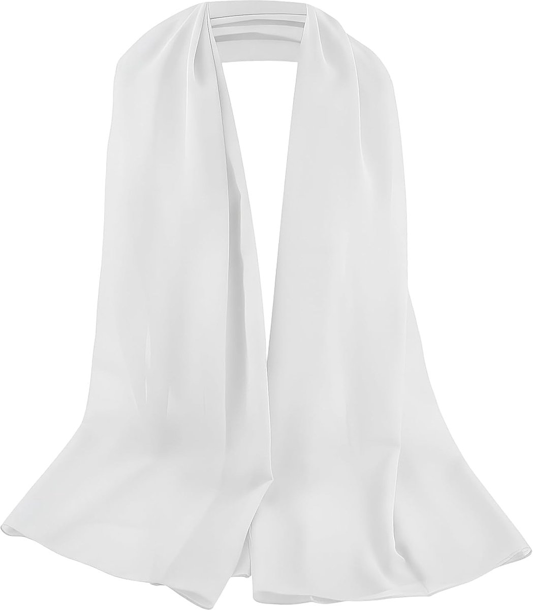 Chiffon Stola Effen - Wikkelstola voor Ceremonie - Satijn - Dames