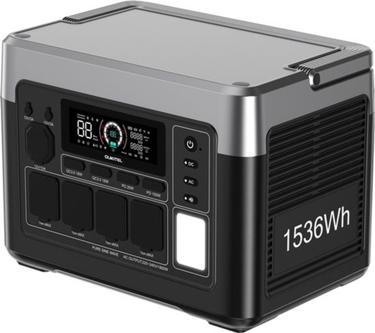 Powerstation – Energiecentrale – Draagbare Accu – Noodstroomvoorziening – LiFePO4 Batterij – 1800W Continue Output – Ultrasnelle Oplaadtijd