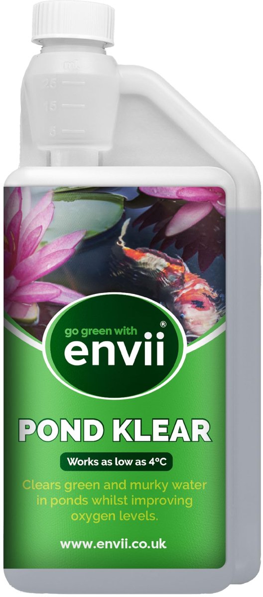 Envii Pond Klear, Natuurlijke Vijver Waterbehandeling tegen Groen Water, Heldert Troebel Vijverwater, Voor Helder en - ShopVlot