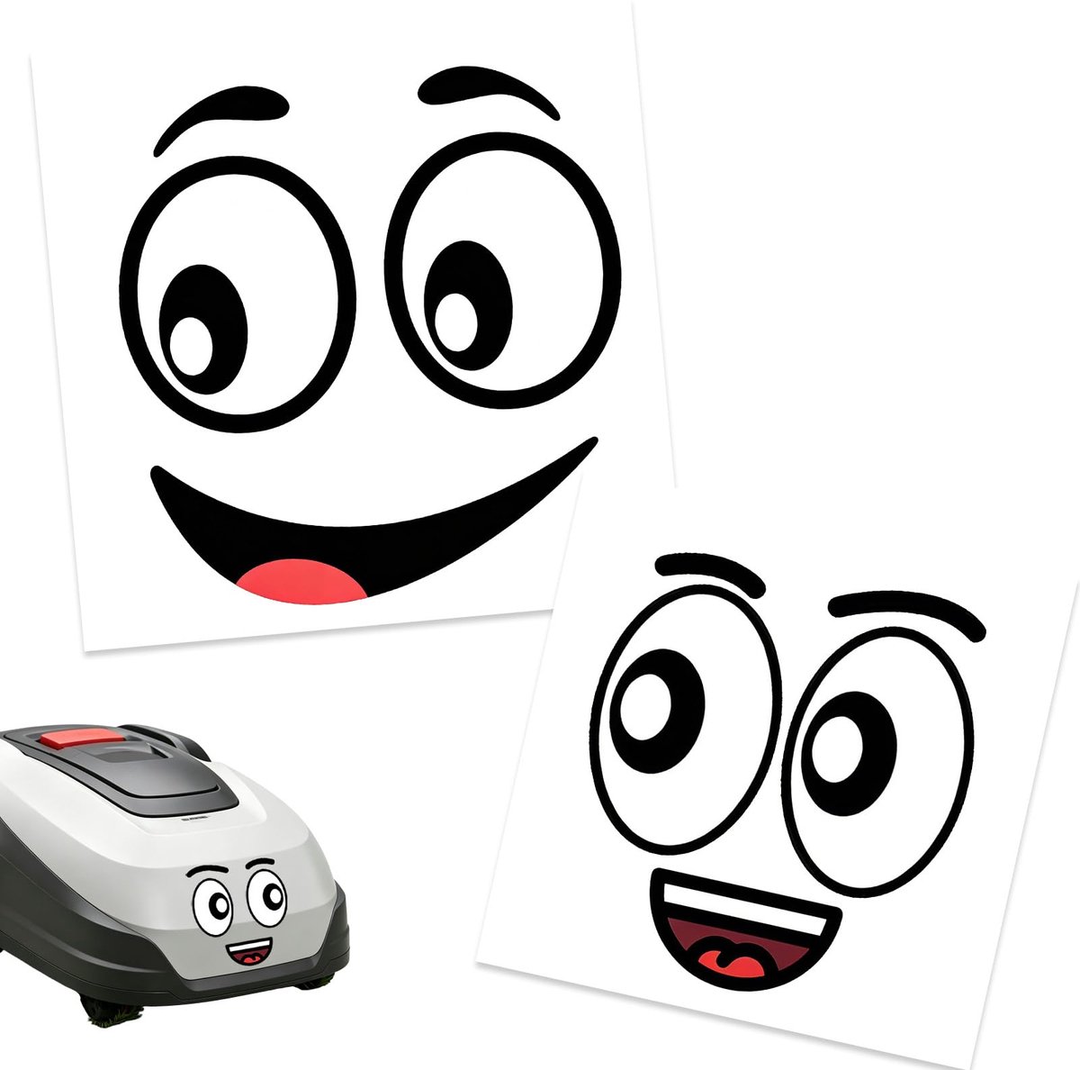 OPEIXSAYKOC 2 stuks oogstickers voor robotmaaiers - ShopVlot