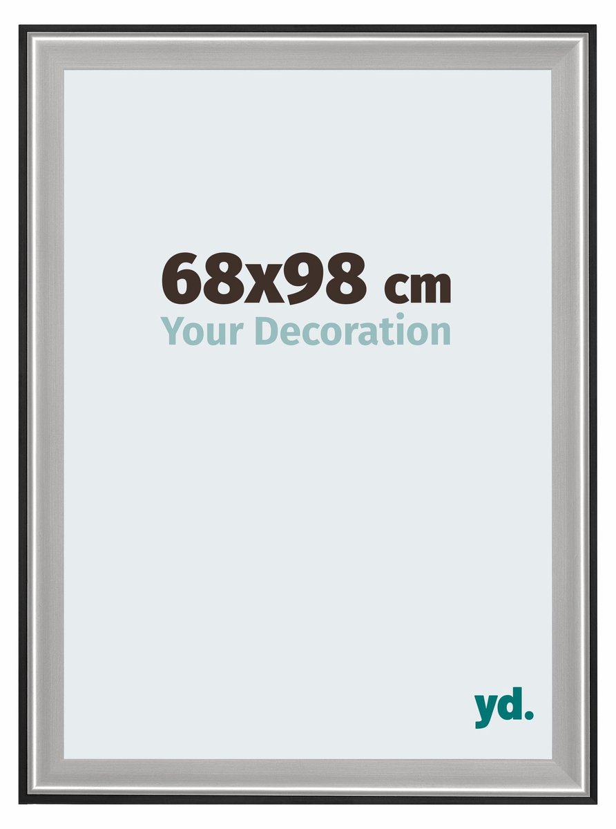 yd. Your Decoration - Fotolijst 68x98 cm - Hout - Zwart Zilver Gepolijst - Birmingham