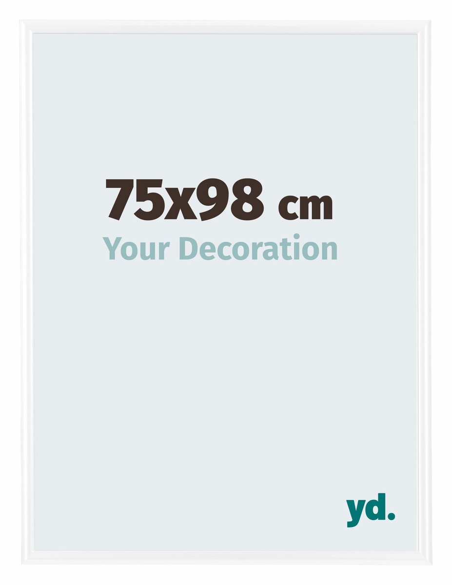 yd. Your Decoration - Fotolijst 75x98 cm - Kunststof - Wit Hoogglans - Bordeaux