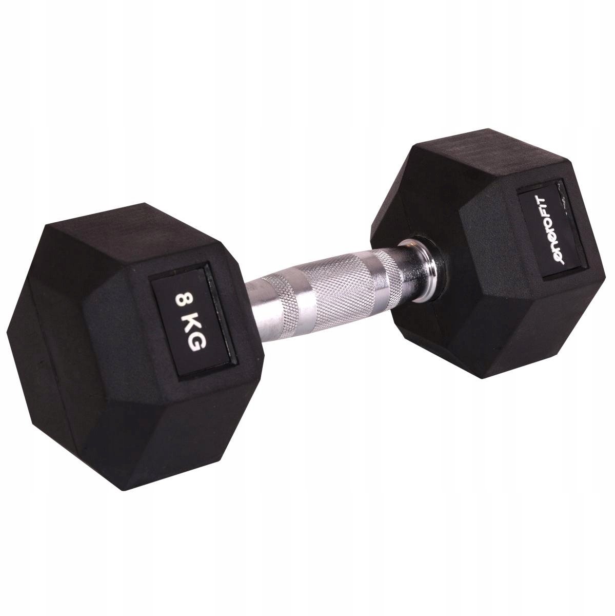 Enero Fit Gevulde Dumbbell Hex 8 kg - Rubberen Coating