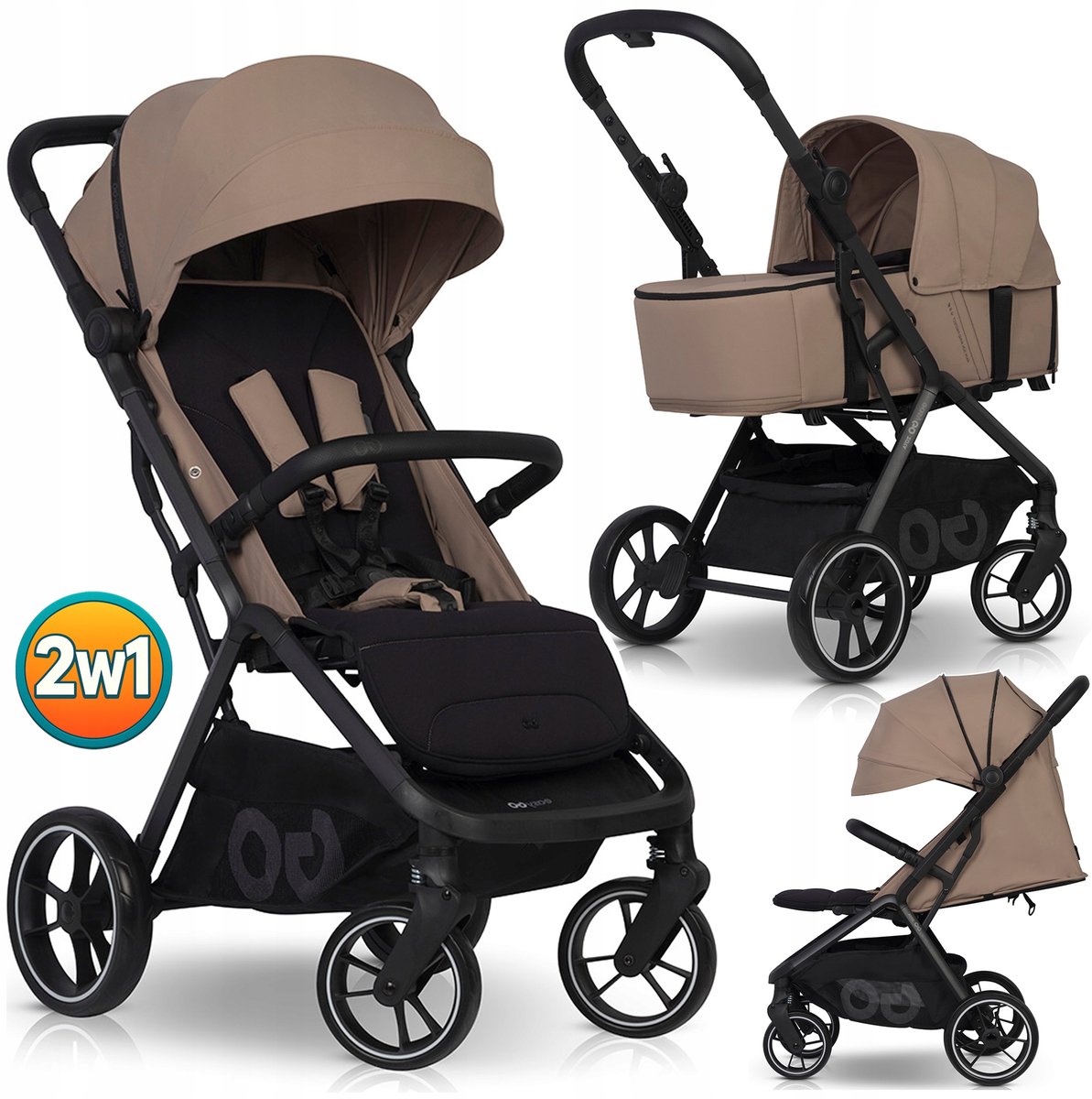 EasyGo Zoya Kinderwagen 2-in-1 met Reiswieg & Accessoires