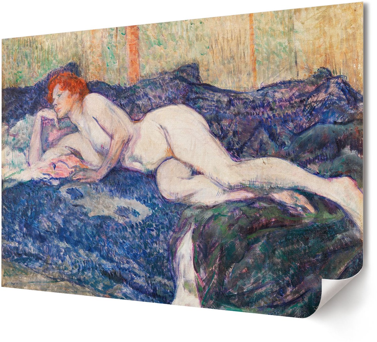 Coloray Polycanvas Wandposter - Eerste Knoop, Schilderen - A4 - Zwart Wandposter - Rechthoek - Muurkunst - Woonkamer, Slaapkamer, Kantoor - Klassiek