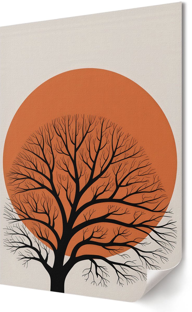 Coloray Polycanvas Wandposter - Klaprozen En Graan, Fotografie - A3 - Oranje Motief - Rechthoek - Muurkunst - Woonkamer, Slaapkamer, Kantoor - Klassiek