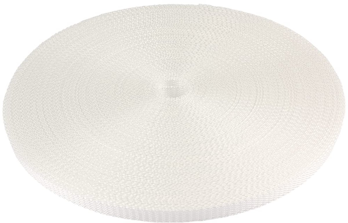 14 mm breedte kleur wit 50m-rol rolluikriem voor rolluiken [50m14wit]