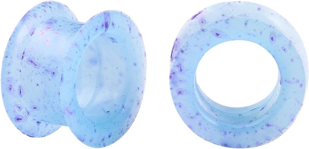 Siliconen oortunnel, extra zachte plug, piercing sieraden, 2 stuks, 3 - 25 mm
