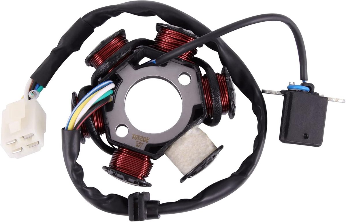 Allecto - Spoel Magneto - Vervanging voor GY6 50cc 70cc 90cc 110cc 125cc - Duurzaam - Hoog vermogen - Geschikt voor Quad en Pocket Bike