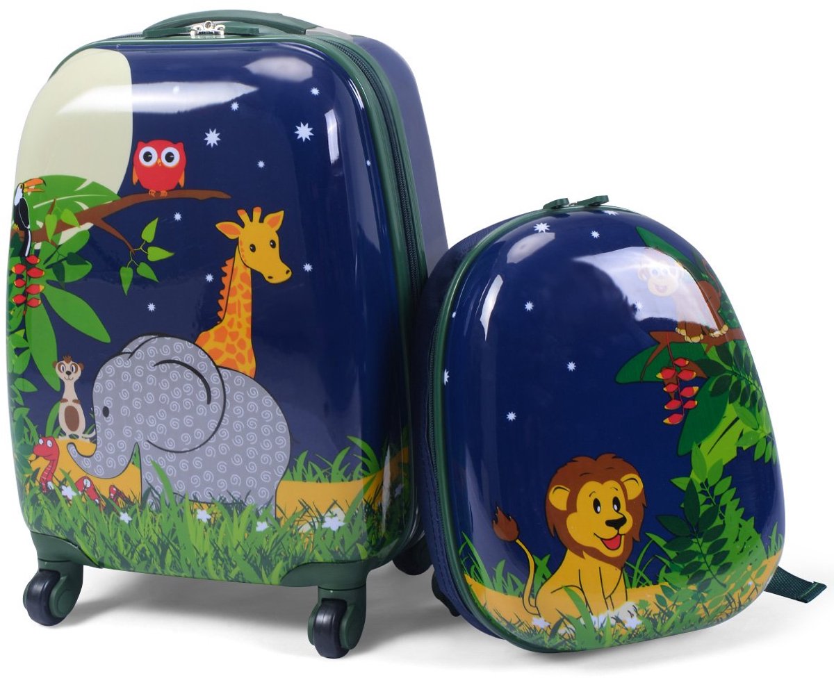 COSTWAY kinderkoffer, Astronauten, 12"+16", kinderkoffer