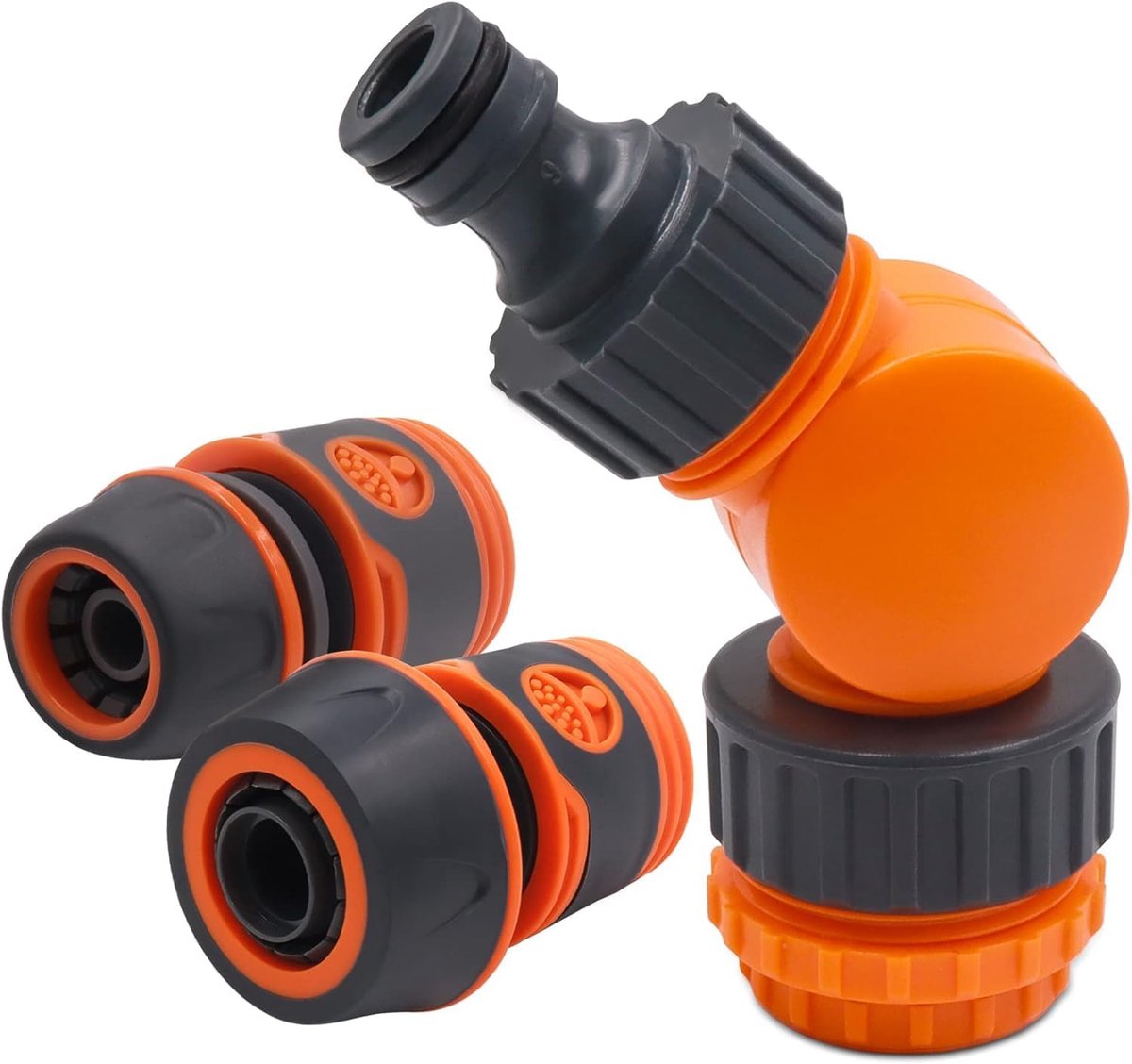 3-in-1 hoekkraanstuk, draaibare kraanaansluiting | 1/2" 3/4" 1" elleboog slangaansluiting met 2 slangaansluitingen 1/2 3/4 inch voor tuinkranen spuitpistool