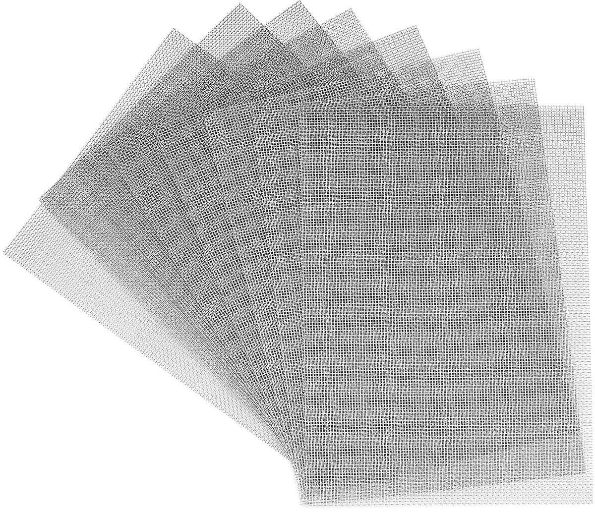 8 Stuks Roestvrijstalen Gaas 20 Mesh, 15 x 21 cm - Hoogwaardig Insectengaas voor Thuis, Keuken & Tuin, Perfect voor Luchtroosters & Ventilatieopeningen