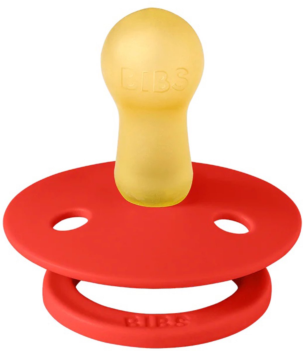 BiBs Studio Polka Fopspeen - Rond - 2 Stuks - 6-18 Mnd - Blossom / Candy Apple