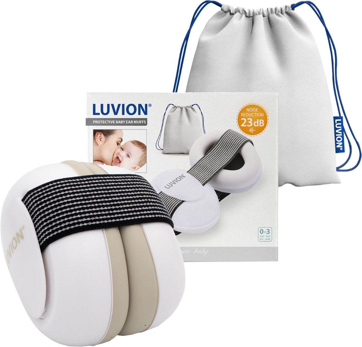 LUVION® Baby Gehoorbeschermer - Premium gehoorbescherming voor je baby - tot 3 jaar - Snow White – foto 7