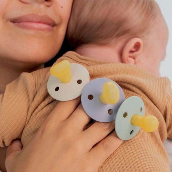 BiBS - Glow in the Dark - Maat 2 - Fopspeen - Symmetrisch - Sage Glow / Cloud Glow van BIBS — afbeelding 5